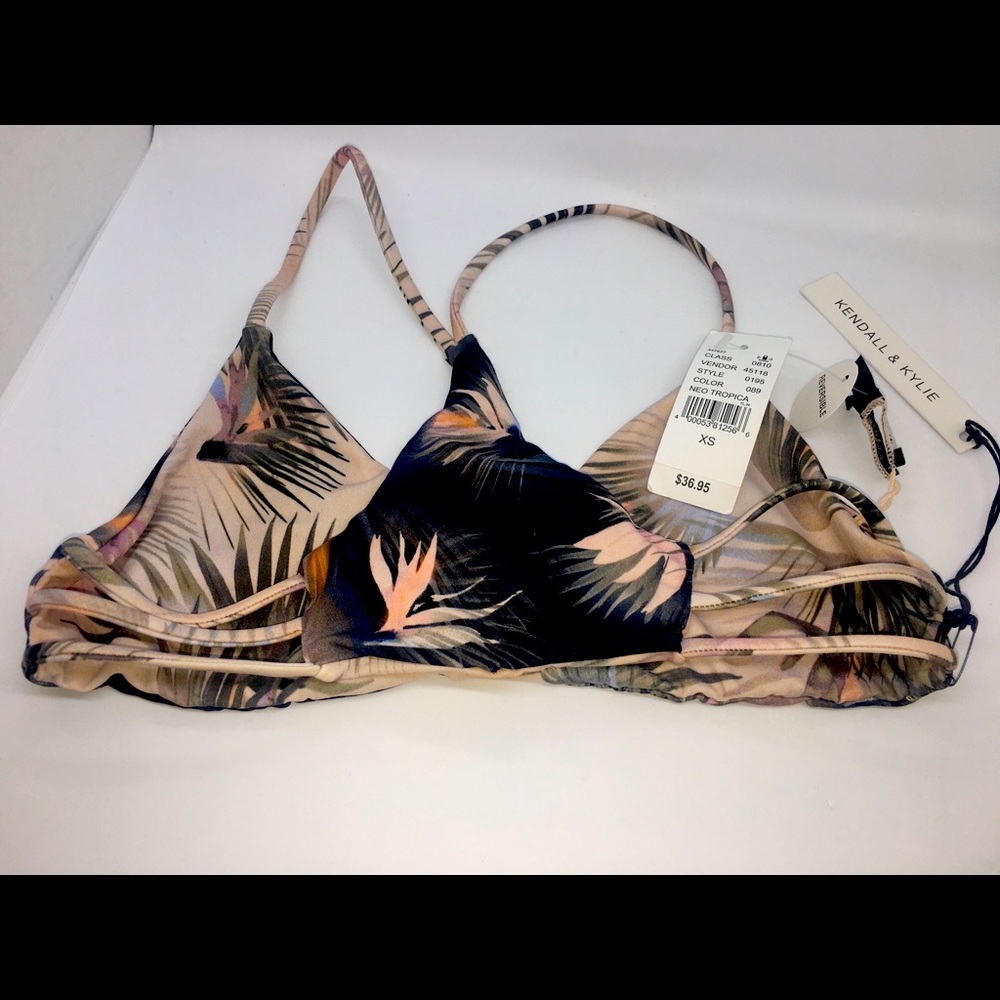 Reversible bralette. NEW tropical print